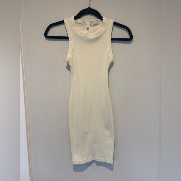 SKIMS Dresses & Skirts - SKIMS Cream Ribbed Tank Bodycon Dress